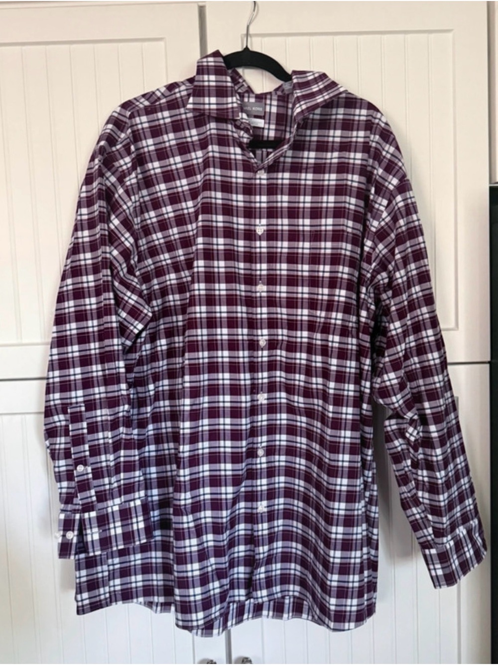Michael Kors Big Fit Airsoft Stretch, 18.5 34/35 button down
